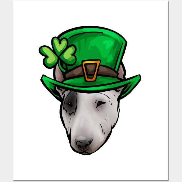 St Patricks Day Bull Terrier Wall Art by whyitsme